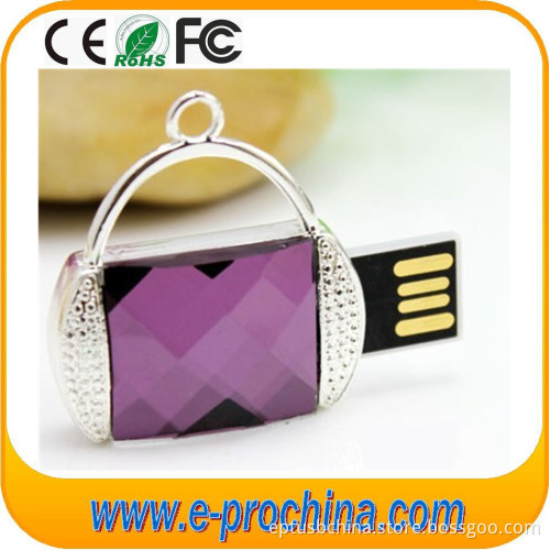 Lady's Handbag Shape Jewelry USB Drive with Crystal/USB Flash Disk /Memory Stick (ES182)